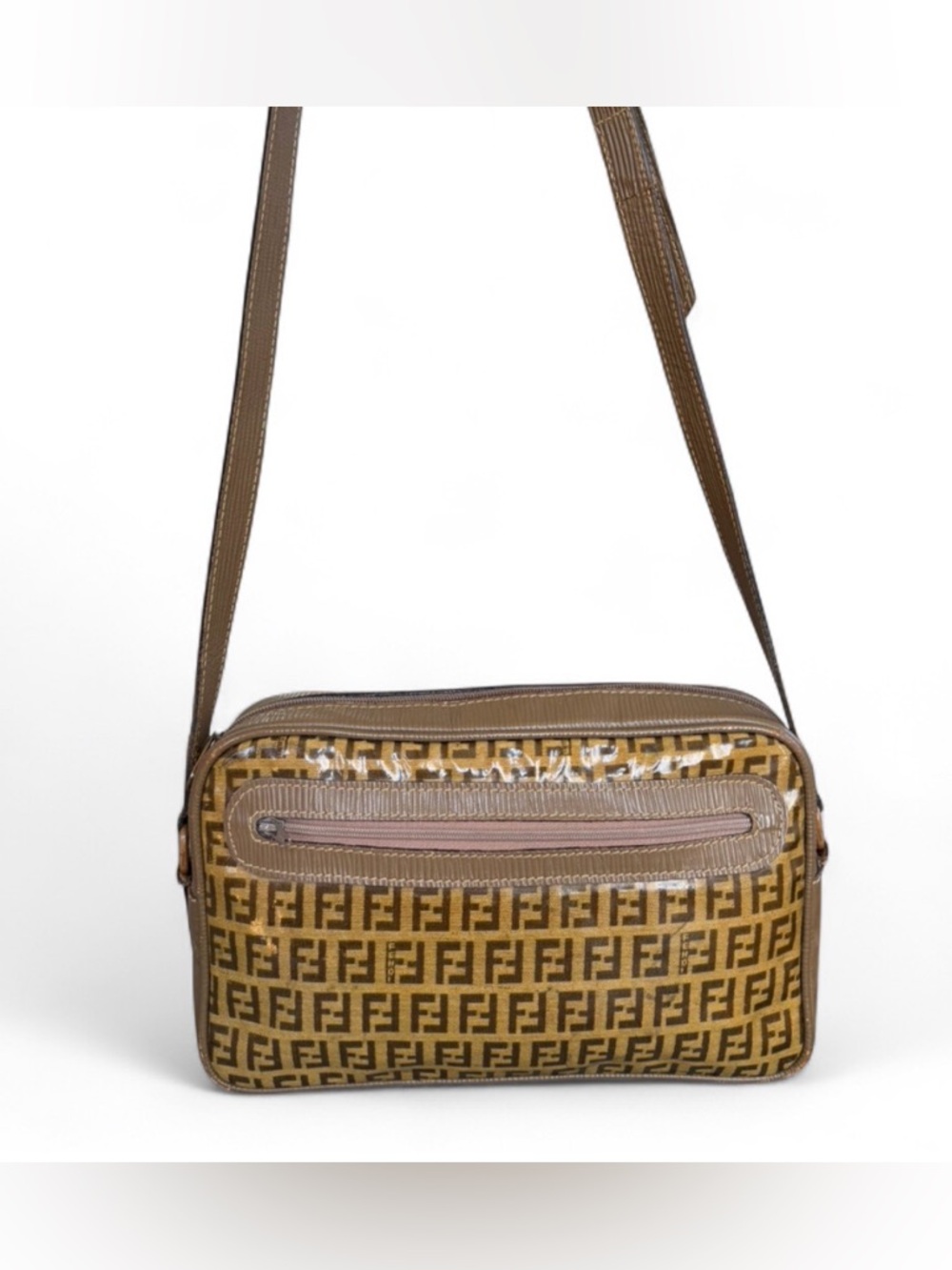 Fendi Zucca monogram crossbody/shoulder bag. Comes with COA and Fendi dust bag. - Picture 12 of 17